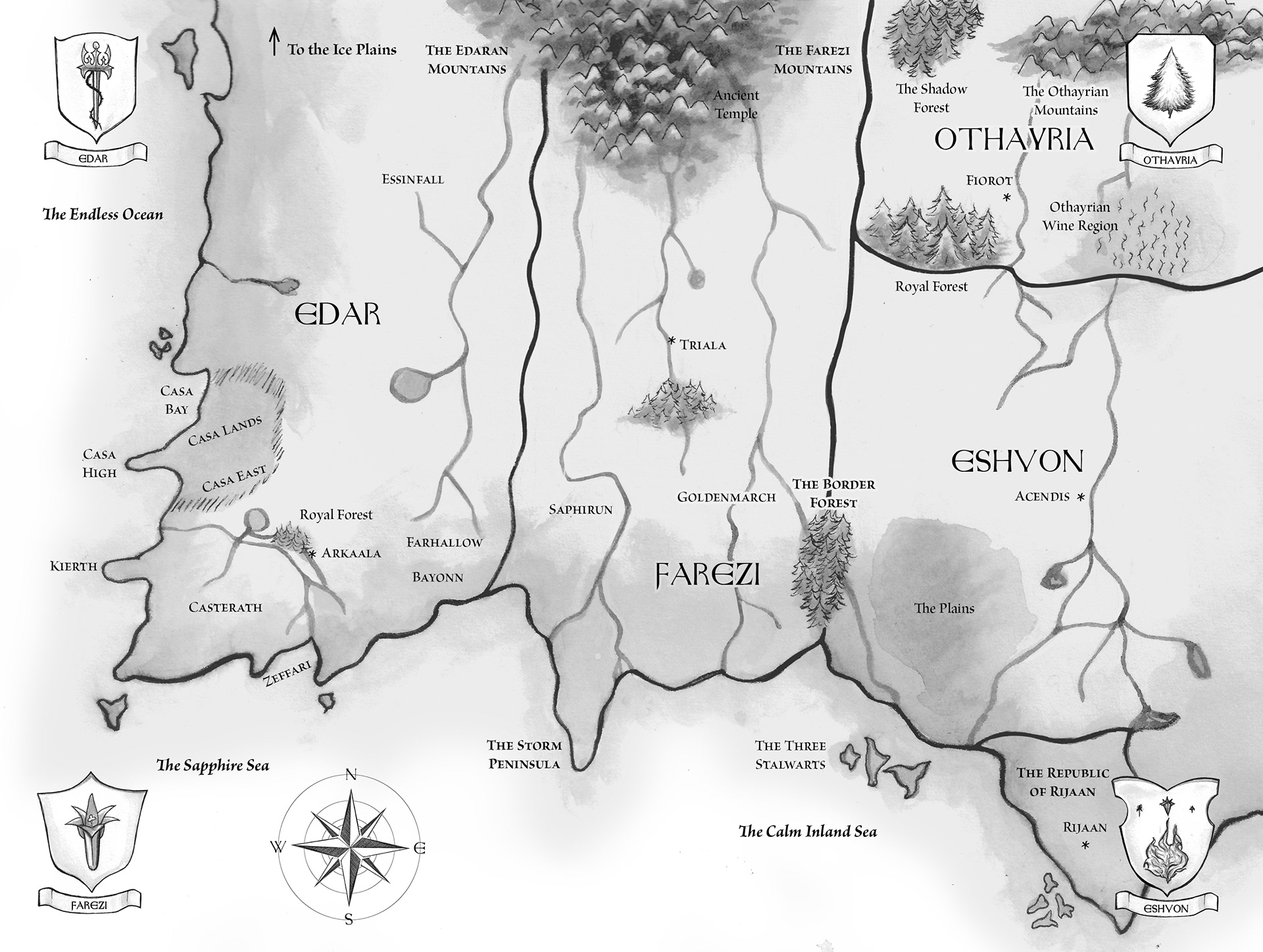 Map from Queen of Coin and Whispers